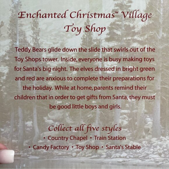 Vintage Enchanted Christmas Village Toy Shop Village Scene Lighted Window Scene - Picture 10 of 12